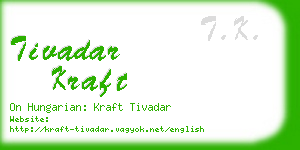 tivadar kraft business card